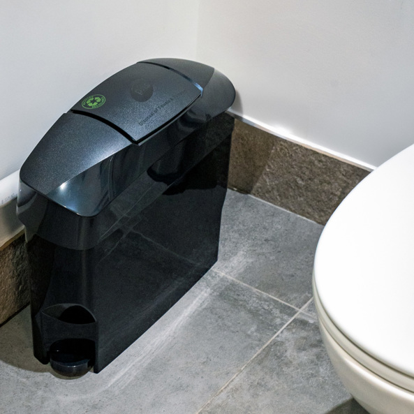 Sanitary Bin In Washroom