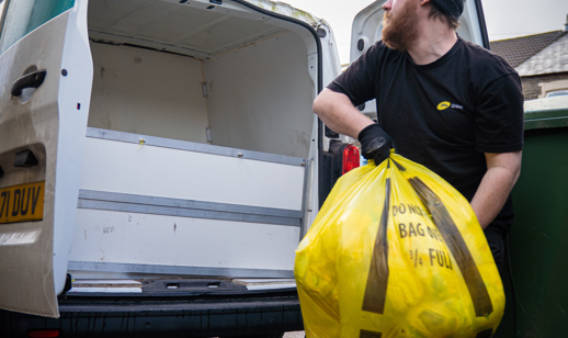 Waste Removal Tiger Bag Branded Staff Van
