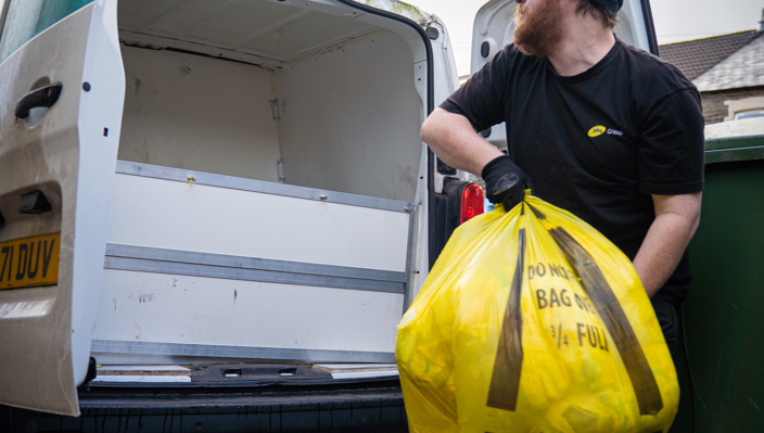 Waste Removal Tiger Bag Branded Staff Van