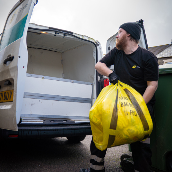 Waste Removal Tiger Bag Branded Staff Van