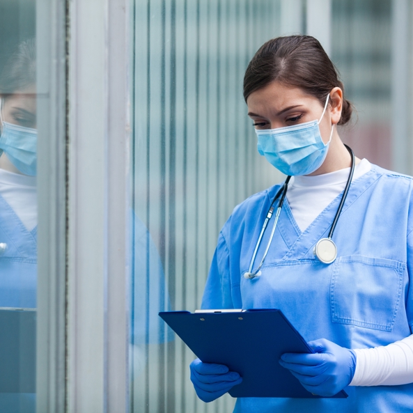 PPE Nurse In Hospital